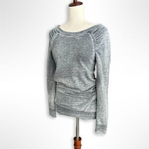 Juicy Couture Relaxed, Washed Black Grey Long Sleeve Pullover, S, Y2K Lounge